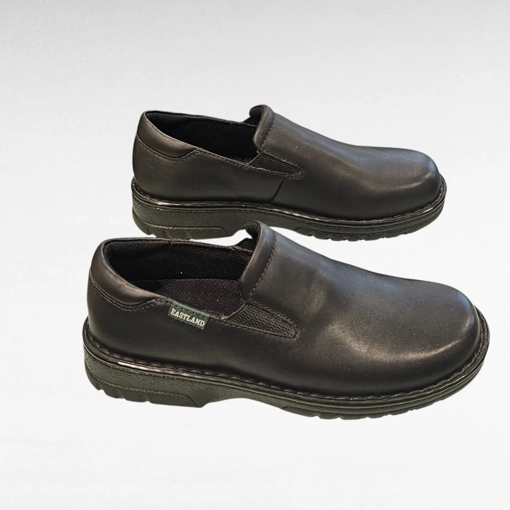 Eastland Newport Black Leather Slip On Loafers Size 10W